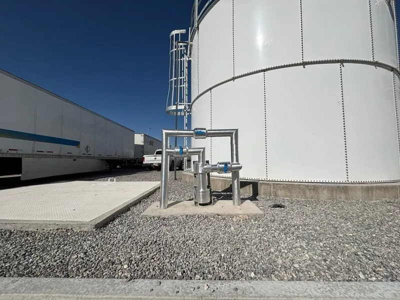 Large industrial storage tank