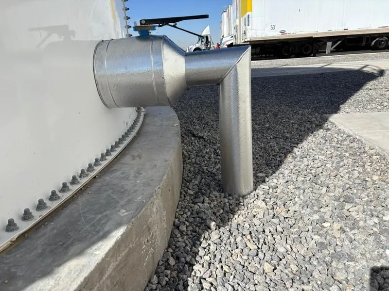 Close-up of pipe insulation joint